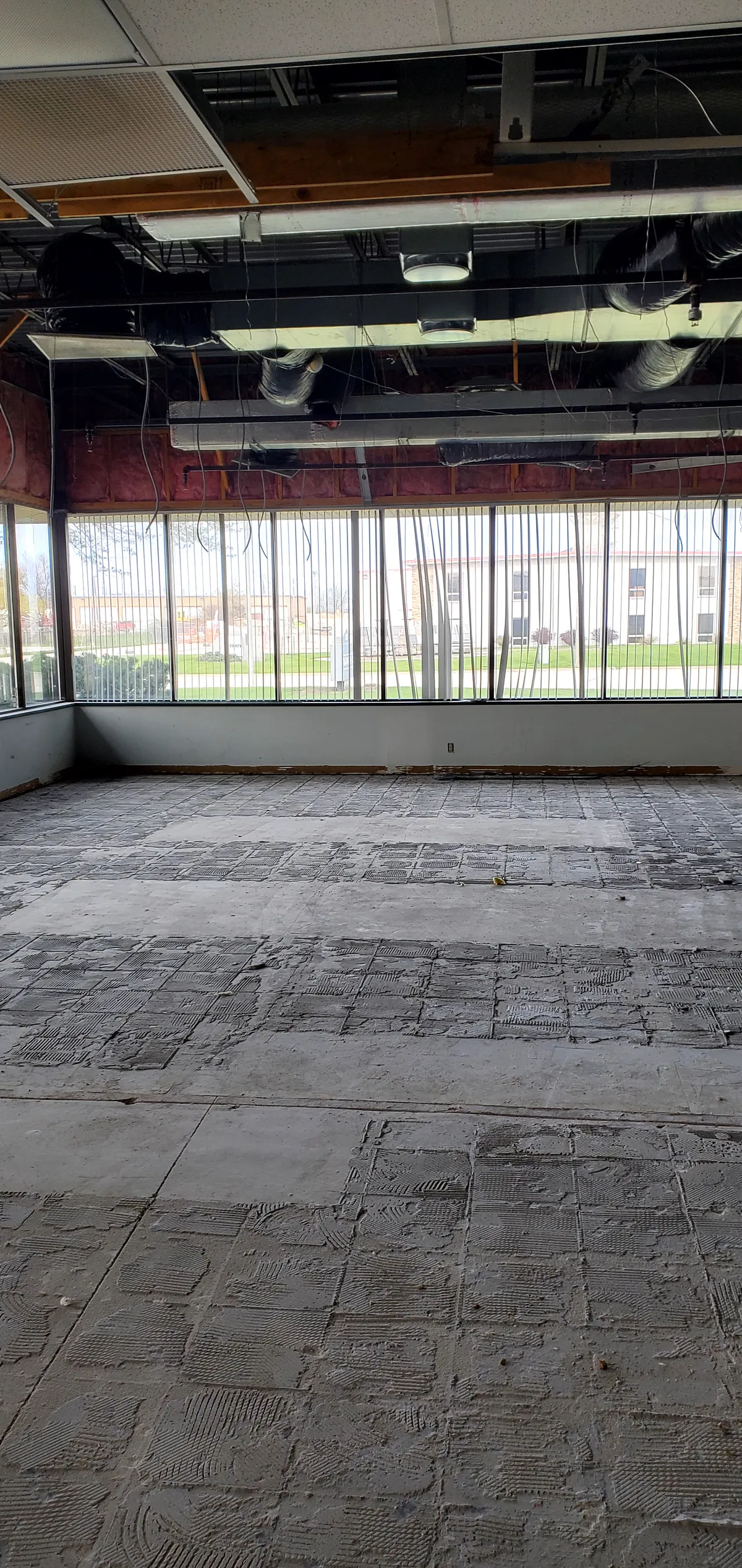 Commercial cleanout in progress